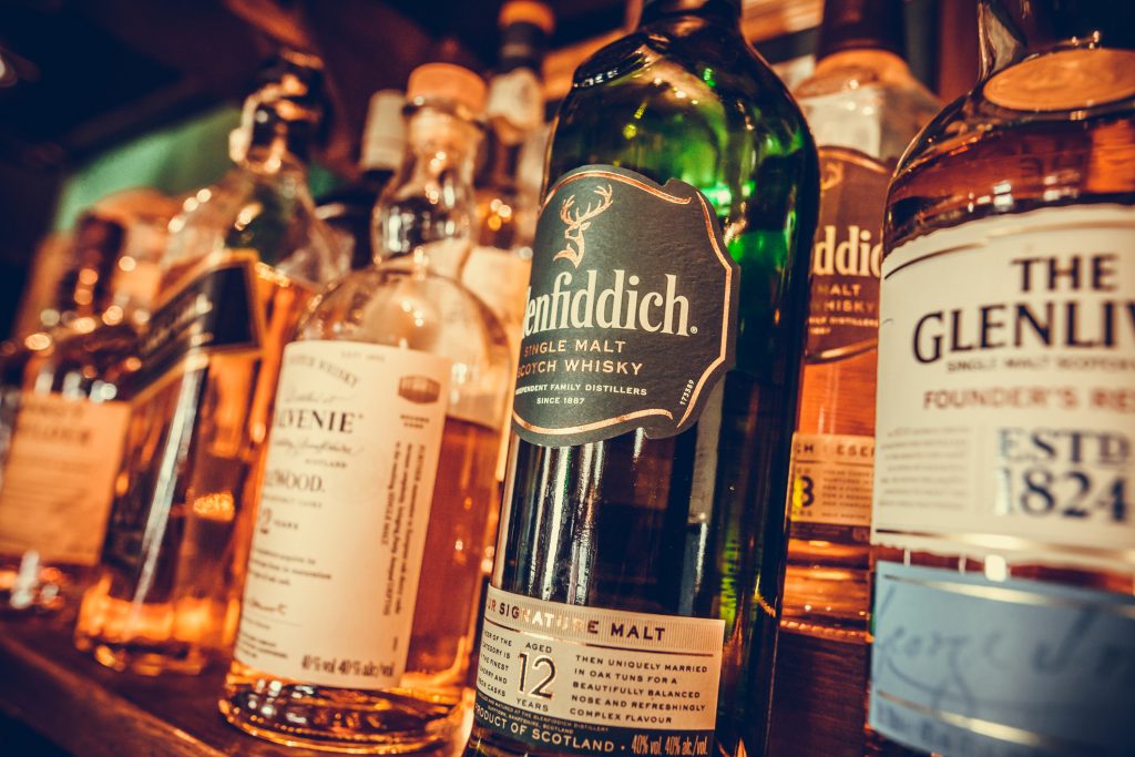 Glenfiddich and Glenlivet Speyside Whiskies